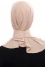 Narin - Hijab Crepe Pratique One-Piece Caramel Clair