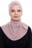 Narin - Hijab Crepe Pratique One-Piece Rose Foncé