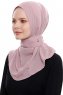 Narin - Hijab Crepe Pratique One-Piece Rose Foncé
