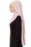 Naz - Hijab Pratique One-Piece Vieux Rose & Taupe Clair - Ecardin