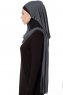 Naz - Hijab Pratique One-Piece Gris Foncé & Noir - Ecardin