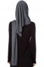 Naz - Hijab Pratique One-Piece Gris Foncé & Noir - Ecardin