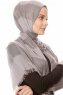 Necla - Hijab Deux Couleurs Gris - Özsoy