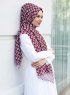 Nesrin - Hijab à Motifs Bordeaux - Sal Evi