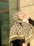 Nona - Hijab A Motifs En Coton Kaki - Mirach