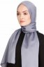 Nuray Glansig Gråblå Hijab 8A10b