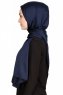 Nuray Glansig Mörkblå Hijab 8A12c