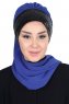 Olga - Hijab Pratique Bleu & Noir