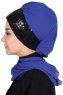 Olga - Hijab Pratique Bleu & Noir