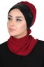 Olga - Hijab Pratique Bordeaux & Noir