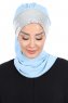 Olga - Hijab Pratique Bleu Clair & Argent