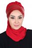 Olga - Hijab Pratique Rouge & Rouge
