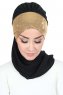 Olga - Hijab Pratique Noir & Gold