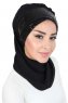Olga - Hijab Pratique Noir & Noir