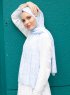 Pariza - Hijab à Motifs Bleu Clair
