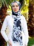 Peridot - Hijab à Motifs Gris - Sal Evi