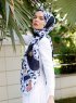 Peridot - Hijab à Motifs Gris - Sal Evi