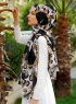 Peridot - Hijab à Motifs Noir - Sal Evi