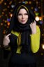 Queen Svart Hijab Sjal Muslima Wear 310101c