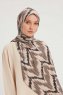 Tansu - Hijab À motifs Marron Clair