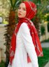 Sameira - Hijab à Motifs Rouge - Sal Evi