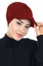 Sandra - Turban En Coton Bordeaux - Ayse Turban
