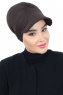Sandra - Turban En Coton Marron - Ayse Turban