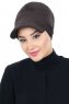 Sandra - Turban En Coton Marron - Ayse Turban