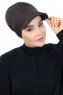 Sandra - Turban En Coton Marron - Ayse Turban