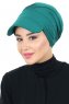 Sandra - Turban En Coton Vert Foncé - Ayse Turban