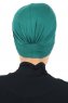 Sandra - Turban En Coton Vert Foncé - Ayse Turban