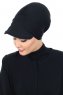 Sandra - Turban En Coton Noir - Ayse Turban