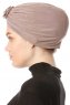 Shereen - Turban Crepe Chiffon Taupe Clair - Sehr-i Sal