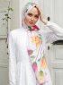 Yumna - Hijab à Motifs Vieux Rose