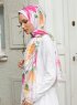 Yumna - Hijab à Motifs Vieux Rose