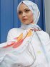 Yumna - Hijab à Motifs Blanc