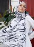 Yumna - Hijab à Motifs Noir