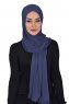 Sofia - Hijab Coton Pratique Bleu Marin