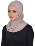 Sofia - Hijab Coton Pratique Taupe