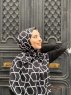 Sora - Hijab A Motifs En Coton Noir - Mirach