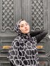 Sora - Hijab A Motifs En Coton Noir - Mirach