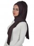 Tamara - Hijab Coton Pratique Marron