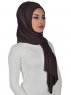 Tamara - Hijab Coton Pratique Marron