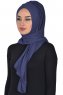 Tamara - Hijab Coton Pratique Bleu Marin