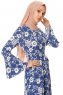 Turna - Robe A Fleurs Bleu