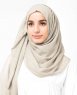 Turtledove Beige Bomull Voile Hijab 5TA86d
