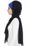 Vera - Hijab Chiffon Pratique Bleu & Noir