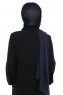 Vera - Hijab Chiffon Pratique Crème & Bleu Marin