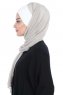 Vera - Hijab Chiffon Pratique Crème & Taupe