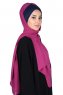 Vera - Hijab Chiffon Pratique Bleu Marin & Fuchsia